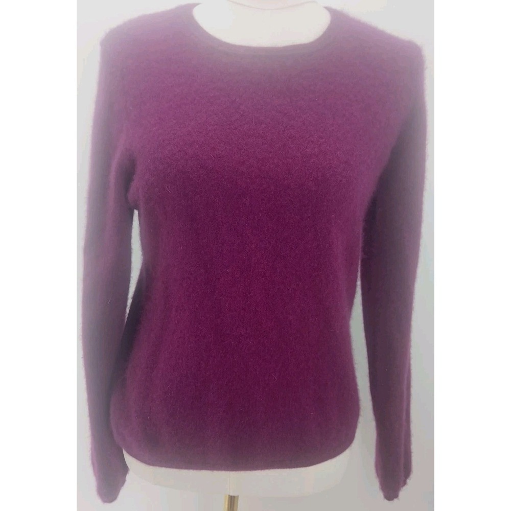 Women's Charter Club Luxury Burgundy/plum Sweater Pullover 100% Cashmere XL